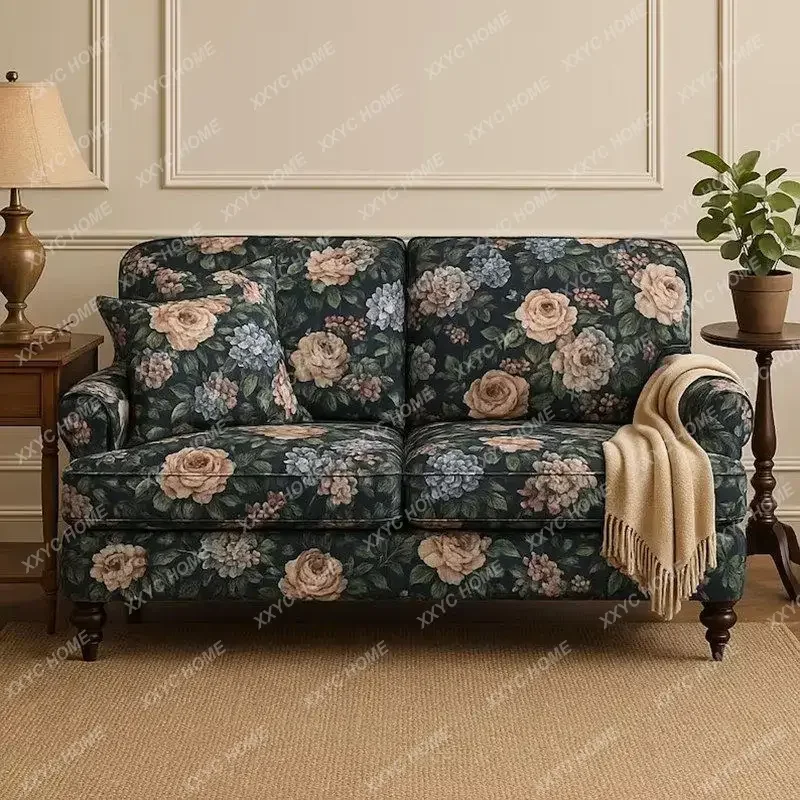 retro removable washable medieval fabric double sofa country living room pastoral small sofa
retro removable washable medieval fabric double sofa country living room pastoral small sofa