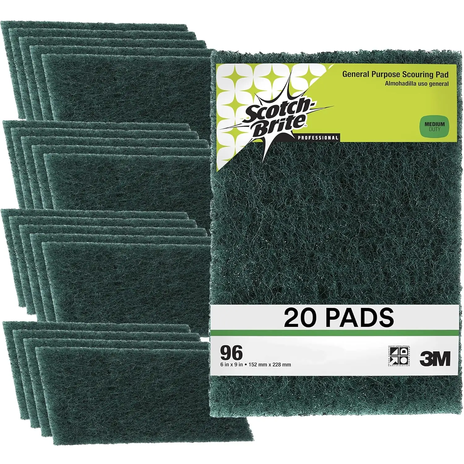 General Purpose Scouring Pads 6x9 Inch Pack of 20 Food Safe Non Rust for Kitchen and Household Cleaning
General Purpose Scouring Pads 6x9 Inch Pack of 20 Food Safe Non Rust for Kitchen and Household Cleaning