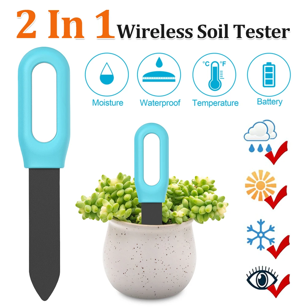 2 In 1 Soil Moisture Sensor BT 4.1 Ambient Temperature Test Meter APP Plant Intelligent Measuring Instrument for Indoor Outdoor
2 In 1 Soil Moisture Sensor BT 4.1 Ambient Temperature Test Meter APP Plant Intelligent Measuring Instrument for Indoor Outdoor