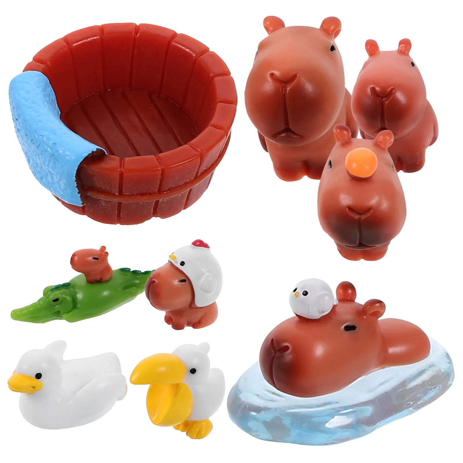 10 Pcs Micro Landscape Capybara Mini Animal Statue Decoration The Adorable Small Figurine Duck Ornament Desktop Model Figure
10 Pcs Micro Landscape Capybara Mini Animal Statue Decoration The Adorable Small Figurine Duck Ornament Desktop Model Figure