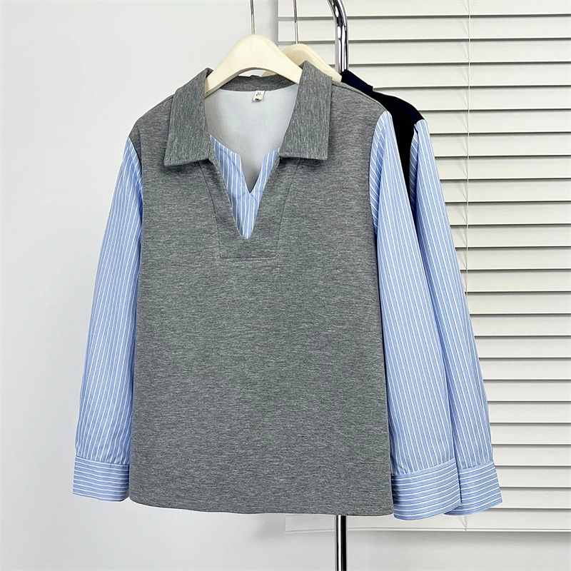 Women's Spring New Design Sense Temperament Casual Vacation Two-piece Lapel Long Sleeved Shirt Female Autumn Hoodie Tops 2026
Women's Spring New Design Sense Temperament Casual Vacation Two-piece Lapel Long Sleeved Shirt Female Autumn Hoodie Tops 2026