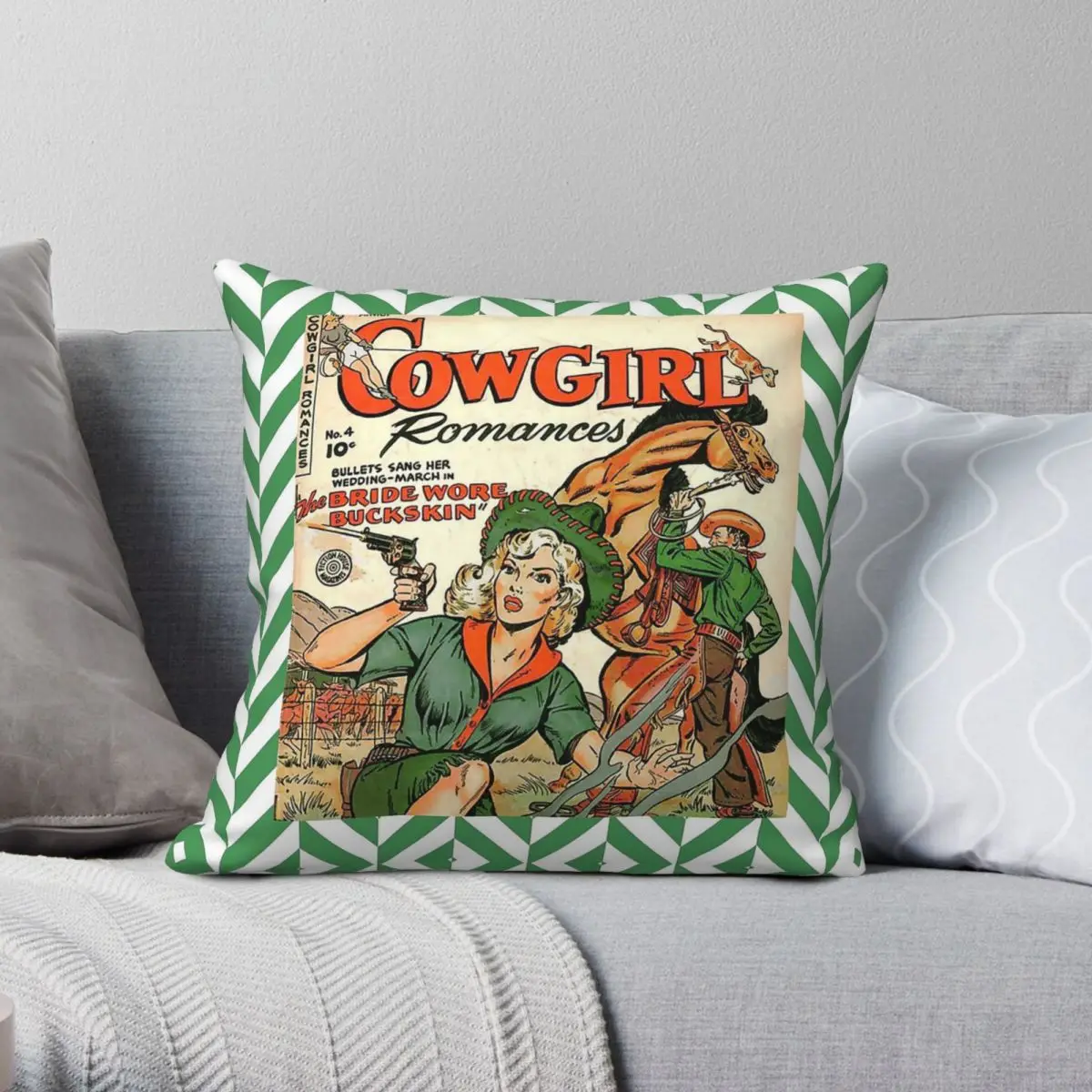 Cowgirl Romances With Gun Square Pillowcase Polyester Linen Velvet Printed Zip Decor Throw Pillow Case Room Cushion Cover 18"
Cowgirl Romances With Gun Square Pillowcase Polyester Linen Velvet Printed Zip Decor Throw Pillow Case Room Cushion Cover 18"