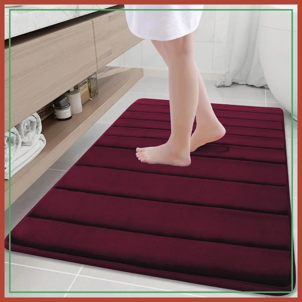Ultra Soft Non-Slip Memory Foam Bath Mat, 40x32 Inches, Water Absorbent Machine Washable Bathroom Rug, Burgundy
Ultra Soft Non-Slip Memory Foam Bath Mat, 40x32 Inches, Water Absorbent Machine Washable Bathroom Rug, Burgundy