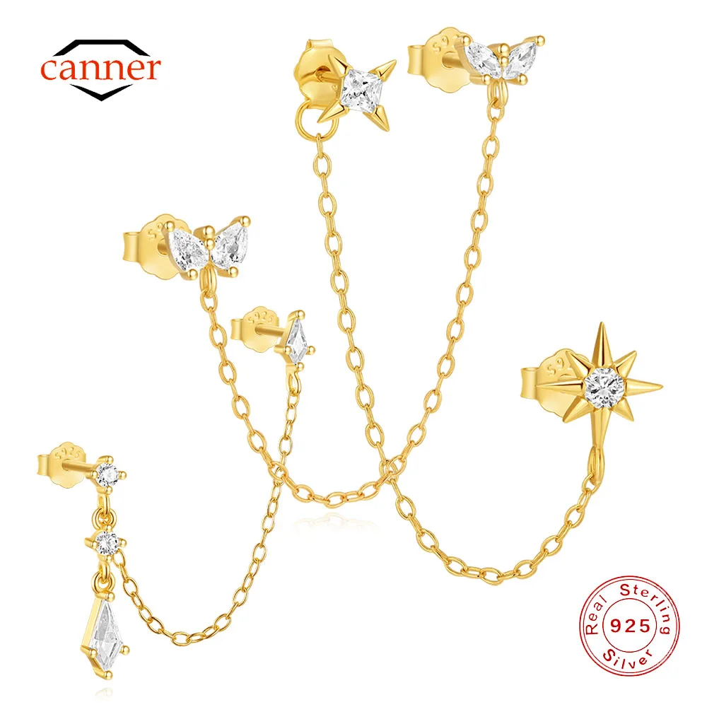 CANNER 1PC Octagonal Star Tassel Chain Zircon 925 Sterling Silver Drop Earring For Women Ins Simple Four Pointed Star Earring
CANNER 1PC Octagonal Star Tassel Chain Zircon 925 Sterling Silver Drop Earring For Women Ins Simple Four Pointed Star Earring