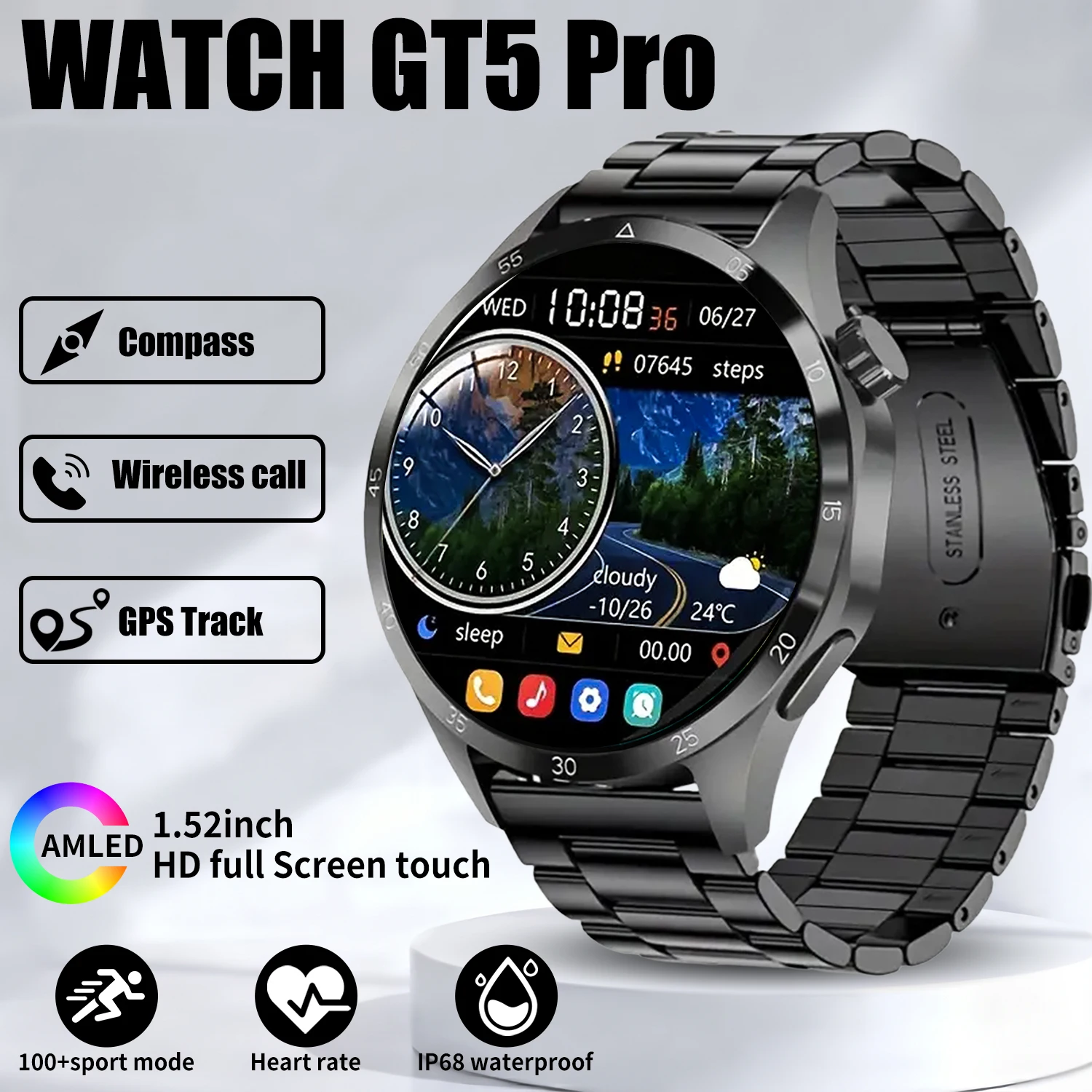 2026 New Smart Watch Men AMOLED Screen GPS Motion trajectory Heart Rate Bluetooth Calls SmartWatch Waterproof for Android&IOS
2026 New Smart Watch Men AMOLED Screen GPS Motion trajectory Heart Rate Bluetooth Calls SmartWatch Waterproof for Android&IOS