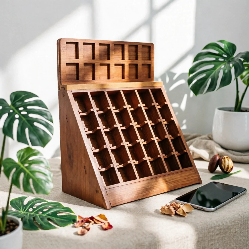 Floor-Standing Grid Display Rack Multi-Compartment Wooden Display Rack Organizer Divided Versatile for Collectors, Shop Counter
Floor-Standing Grid Display Rack Multi-Compartment Wooden Display Rack Organizer Divided Versatile for Collectors, Shop Counter