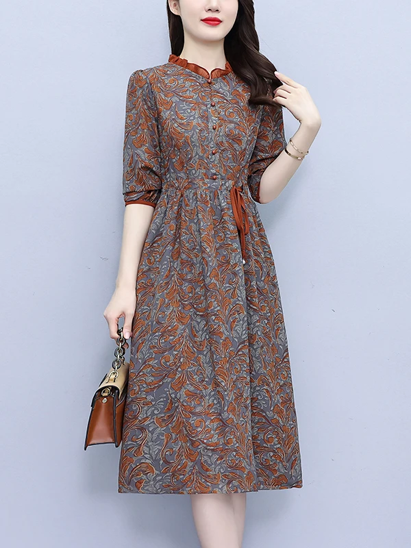 Elegant Midlife Mom Spring Fashion High Waist Floral Print Long Sleeve Dress Cover Belly A-Line Skirt Casual Style Citywalk
Elegant Midlife Mom Spring Fashion High Waist Floral Print Long Sleeve Dress Cover Belly A-Line Skirt Casual Style Citywalk