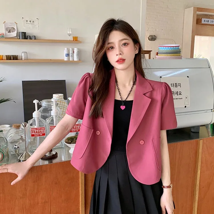 Women Tailored Coat Short Sleeve Single Button Coats Turn Down Collar Solid Jackets Casual Straight Outwear Autumn 2024
Women Tailored Coat Short Sleeve Single Button Coats Turn Down Collar Solid Jackets Casual Straight Outwear Autumn 2024
