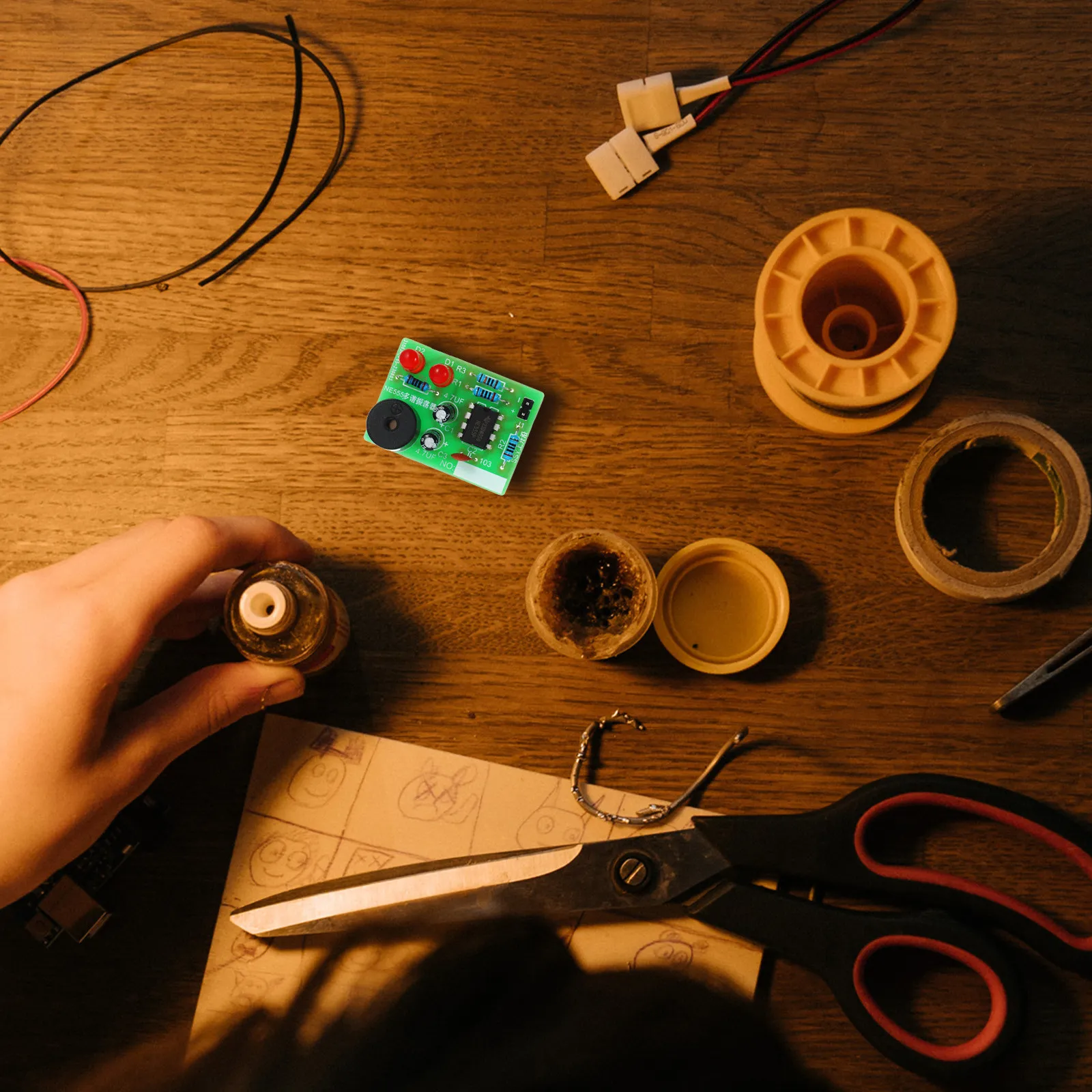 5Set Soldering Practice Kit Beginner Circuit Board Welding Training DIY Electronics Flashing Oscillator Learning Projects
