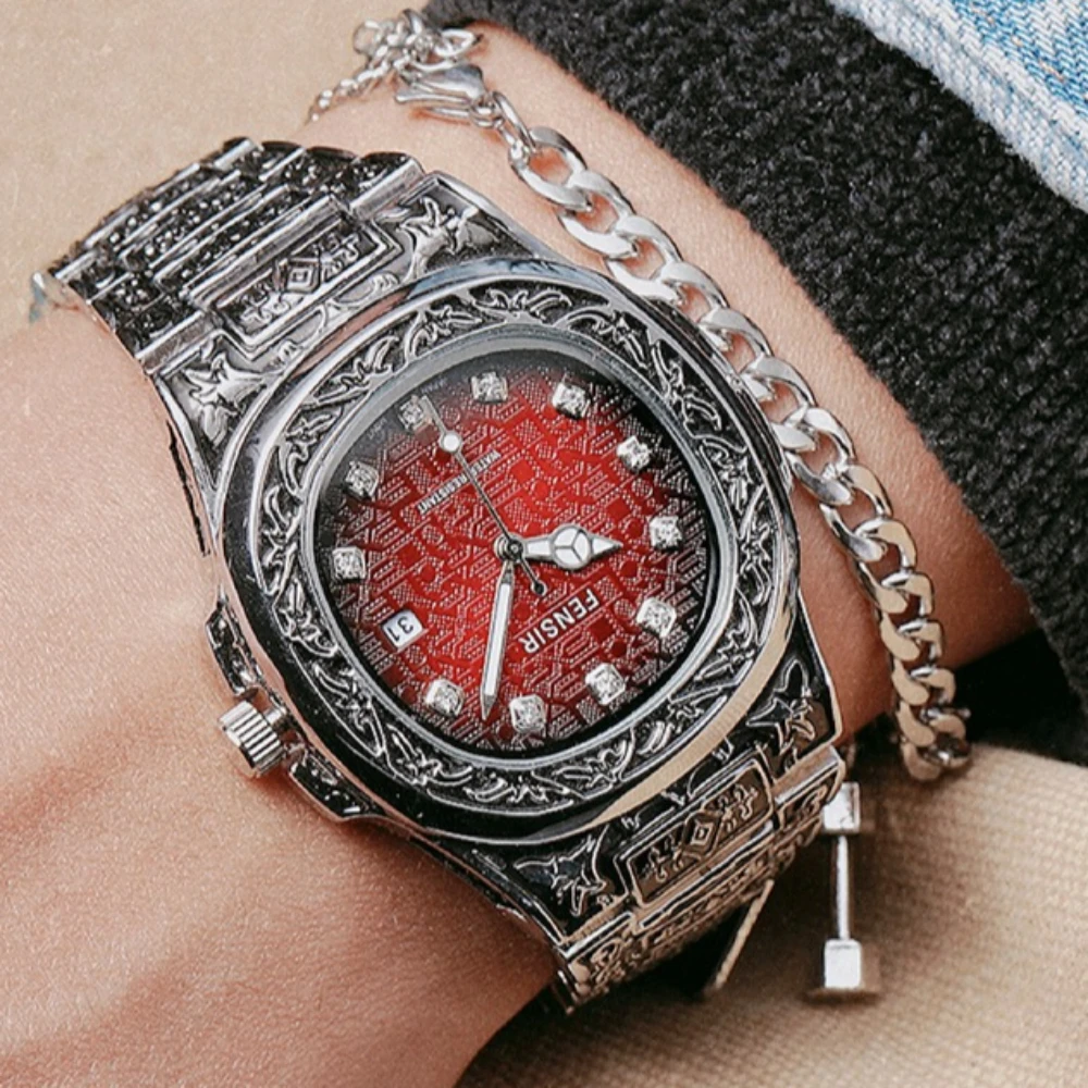 Top Hot Selling Retro Carved Gradient Color Quartz Watch Men Vintage Engraving Luminous Medieval Premium Classical Watch Clock
Top Hot Selling Retro Carved Gradient Color Quartz Watch Men Vintage Engraving Luminous Medieval Premium Classical Watch Clock