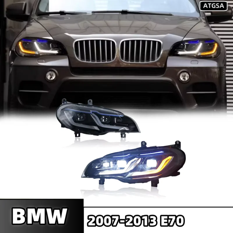 Headlights for BMW X5 E70 headlights 2007-2013 E70 LED Blue style DRL signal assembly upgraded Hid auto accessories pair
Headlights for BMW X5 E70 headlights 2007-2013 E70 LED Blue style DRL signal assembly upgraded Hid auto accessories pair