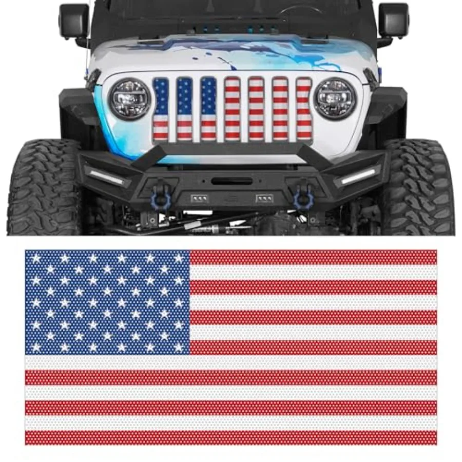 Gladiator Grill Inserts Bug Deflector JL Grille Guard Cover for 2018-2026 Jeep Wrangler JL and Gladiator JT American Flag Red a
Gladiator Grill Inserts Bug Deflector JL Grille Guard Cover for 2018-2026 Jeep Wrangler JL and Gladiator JT American Flag Red a