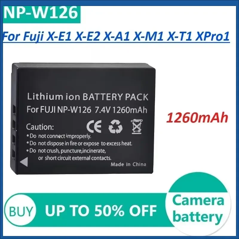 1260mAh NP-W126 NP W126 Lithium Battery Battery for Fuji X-E1 X-E2 X-A1 X-M1 X-T1 XPro1 Rechargeable Battery
1260mAh NP-W126 NP W126 Lithium Battery Battery for Fuji X-E1 X-E2 X-A1 X-M1 X-T1 XPro1 Rechargeable Battery