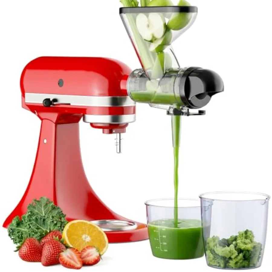 Masticating Juicer Attachment for KitchenAid Stand Mixer - Cold Press Dual Feed Chute Accessory Slow Juicing Parts for Fruits a
Masticating Juicer Attachment for KitchenAid Stand Mixer - Cold Press Dual Feed Chute Accessory Slow Juicing Parts for Fruits a