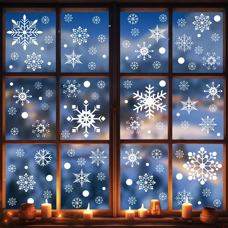 Christmas Snowflake Static Stickers New Party Background Decor Double Sided Window Glass Door Wall Stickers
Christmas Snowflake Static Stickers New Party Background Decor Double Sided Window Glass Door Wall Stickers