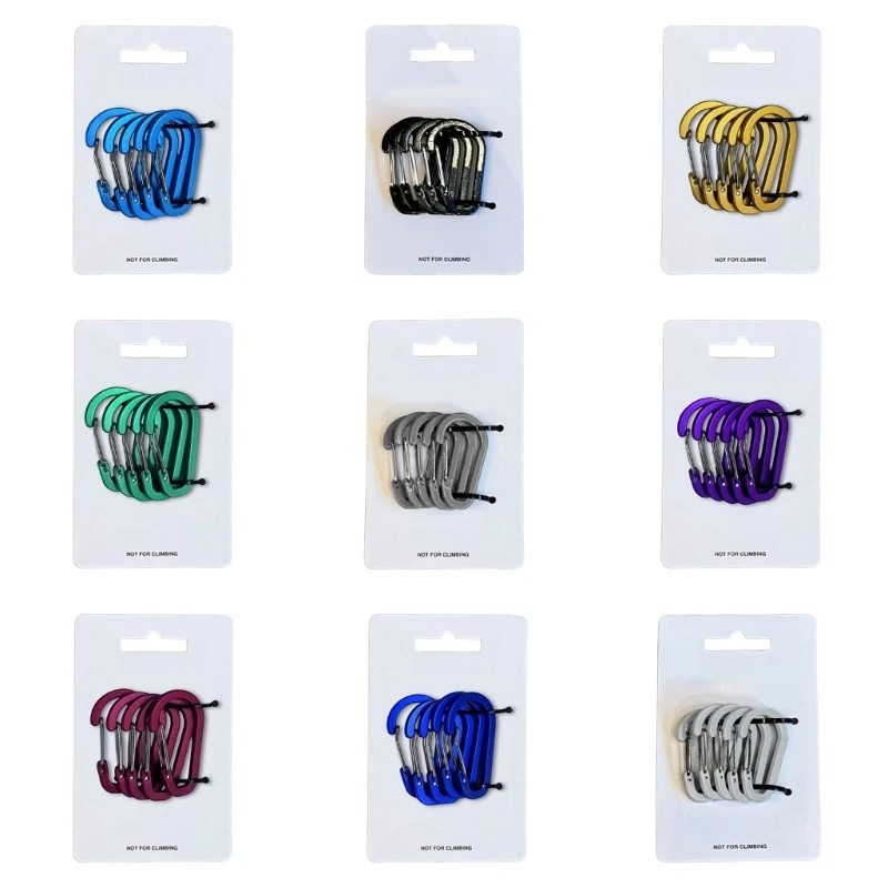 H3CB 5Pcs Multifunctional Aluminum D Rings Carabiner Clip Colorful Aluminum Keyring Clip Travel Accessory For Backpacks Keychain
H3CB 5Pcs Multifunctional Aluminum D Rings Carabiner Clip Colorful Aluminum Keyring Clip Travel Accessory For Backpacks Keychain