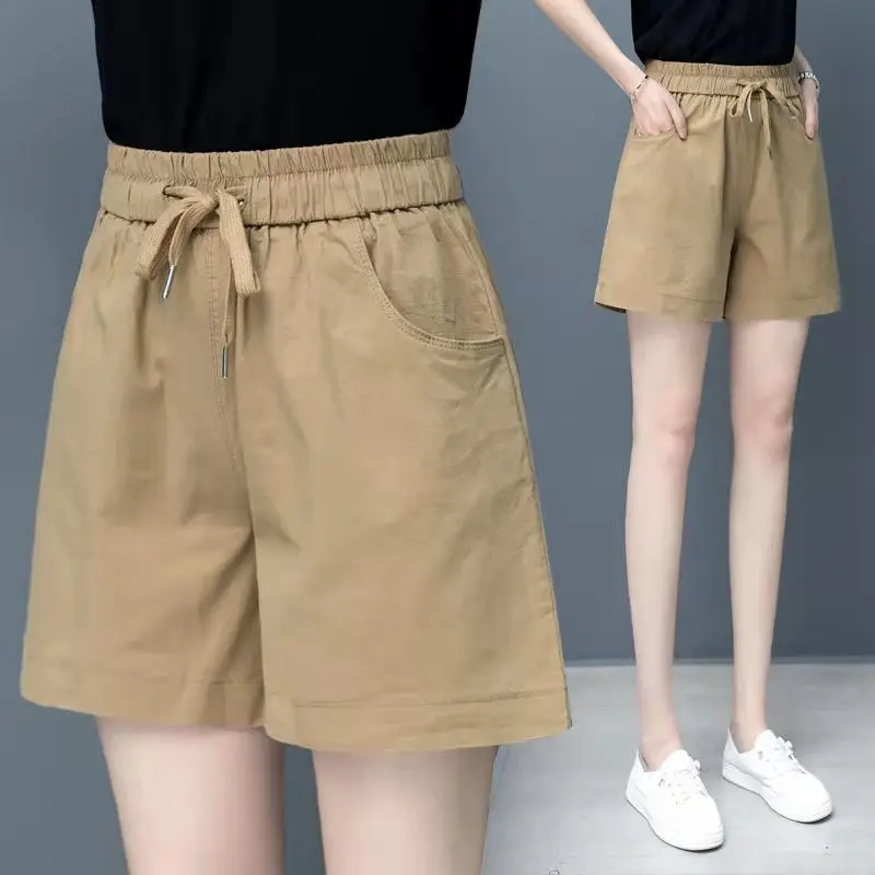 Vintage Cargo Shorts Women Baggy All-match Summer Chic Fashion Solid Colors Basic Trousers Streetwear Drawstring Simple L28
Vintage Cargo Shorts Women Baggy All-match Summer Chic Fashion Solid Colors Basic Trousers Streetwear Drawstring Simple L28