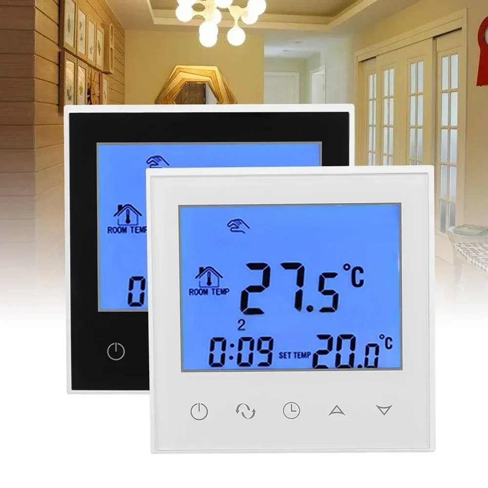 Programmable Digital Thermostat Electric Heating Control Panel 16A with Large LCD and Dual Temperature Display for Room
Programmable Digital Thermostat Electric Heating Control Panel 16A with Large LCD and Dual Temperature Display for Room