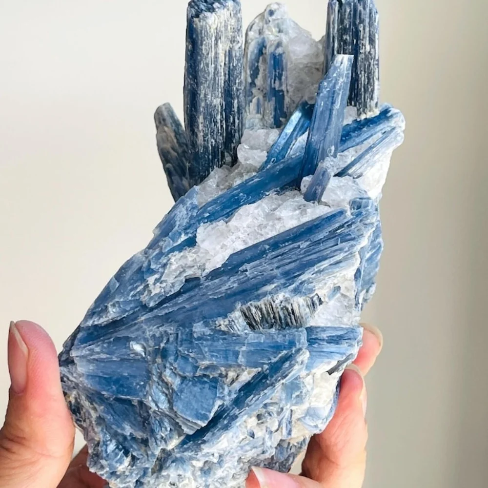 17.64oz Natural Blue Kyanite Mineral Crystal Cluster Rough Specimen Mineral Healing Blue Calcite Collect Jewelry And Home Decor
17.64oz Natural Blue Kyanite Mineral Crystal Cluster Rough Specimen Mineral Healing Blue Calcite Collect Jewelry And Home Decor