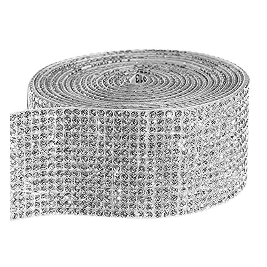 2 Row 4 Yards Silver Self Adhesive Crystal Rhinestone Diamond Ribbon with 2 mm Glitter Rhinestones for Arts DIY Crafts Car Phon
2 Row 4 Yards Silver Self Adhesive Crystal Rhinestone Diamond Ribbon with 2 mm Glitter Rhinestones for Arts DIY Crafts Car Phon