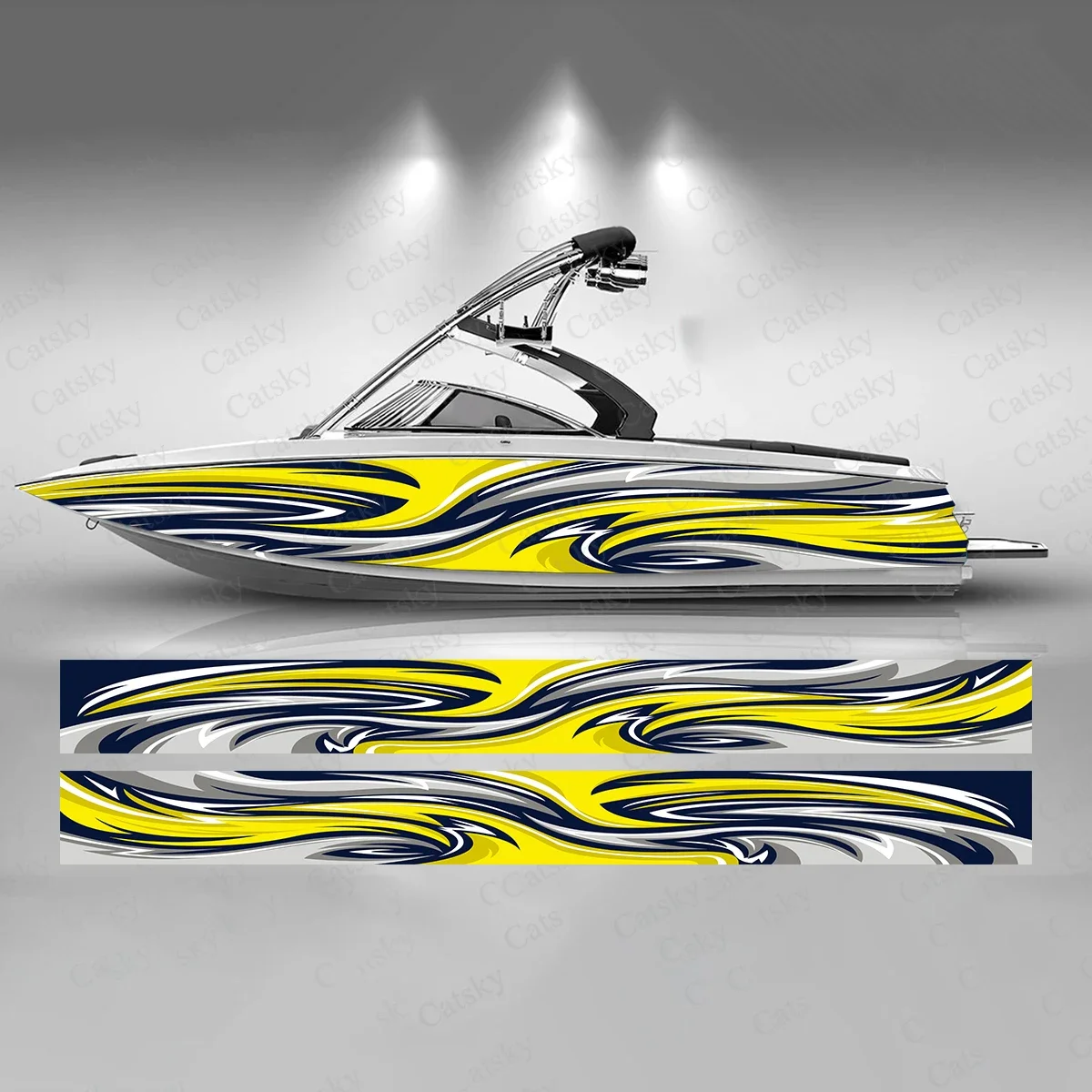 Abstract Yellow Swirl Boat Sticker Fashion Custom Fish Boat-Sticker Vinyl Waterproof Boat Wrap Graphic Boat Wrap Decal
Abstract Yellow Swirl Boat Sticker Fashion Custom Fish Boat-Sticker Vinyl Waterproof Boat Wrap Graphic Boat Wrap Decal