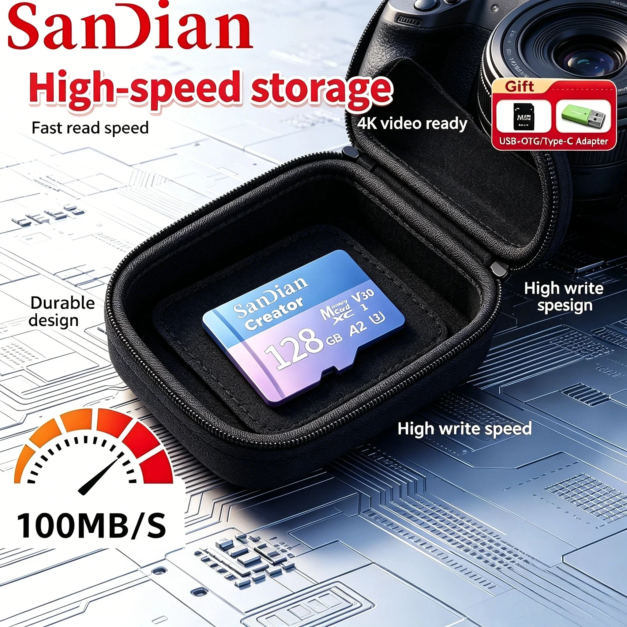 Original V30 U3 Micro TF SD Card 128GB 256GB High Endurance For Dash Camera Home Security Surveillance Full HD Recording Fastest
Original V30 U3 Micro TF SD Card 128GB 256GB High Endurance For Dash Camera Home Security Surveillance Full HD Recording Fastest