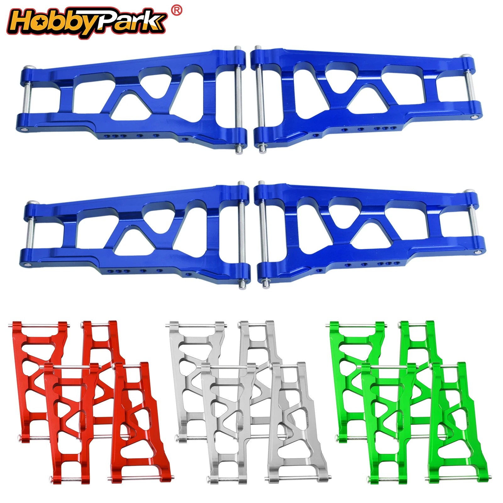 HobbyPark Aluminum Front Rear Suspension Arms for Traxxas 1/10 Slash 4x4 Stampede 4x4 Rustler 4x4 VXL 3655 Replacement, 4-Pack
HobbyPark Aluminum Front Rear Suspension Arms for Traxxas 1/10 Slash 4x4 Stampede 4x4 Rustler 4x4 VXL 3655 Replacement, 4-Pack