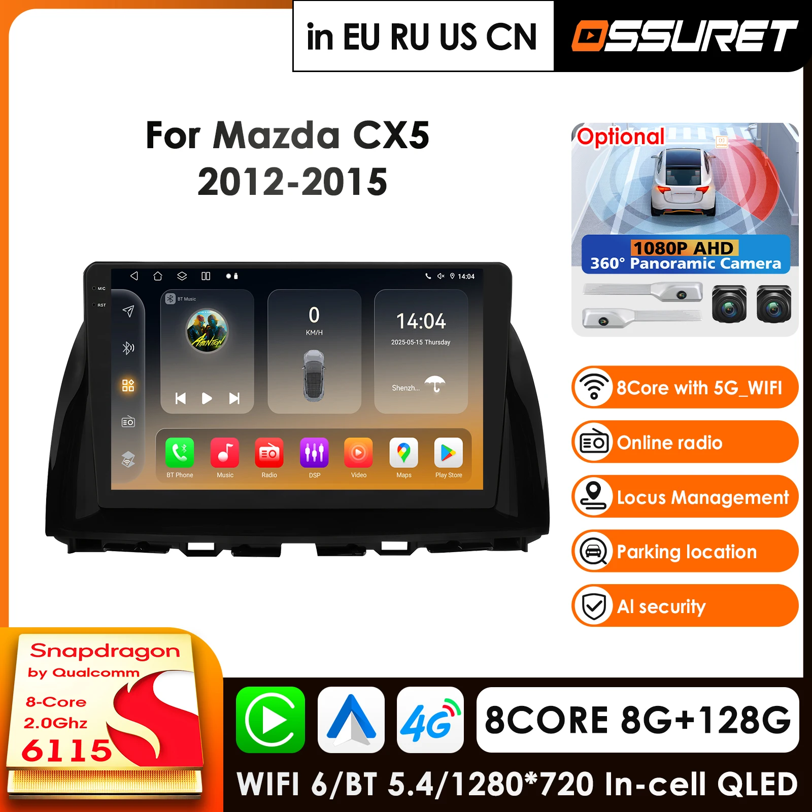 Автомагнитола Carplay 4G-LTE для Mazda CX-5 (2012-2015) с GPS-навигацией, Android Auto и DSP
Автомагнитола Carplay 4G-LTE для Mazda CX-5 (2012-2015) с GPS-навигацией, Android Auto и DSP