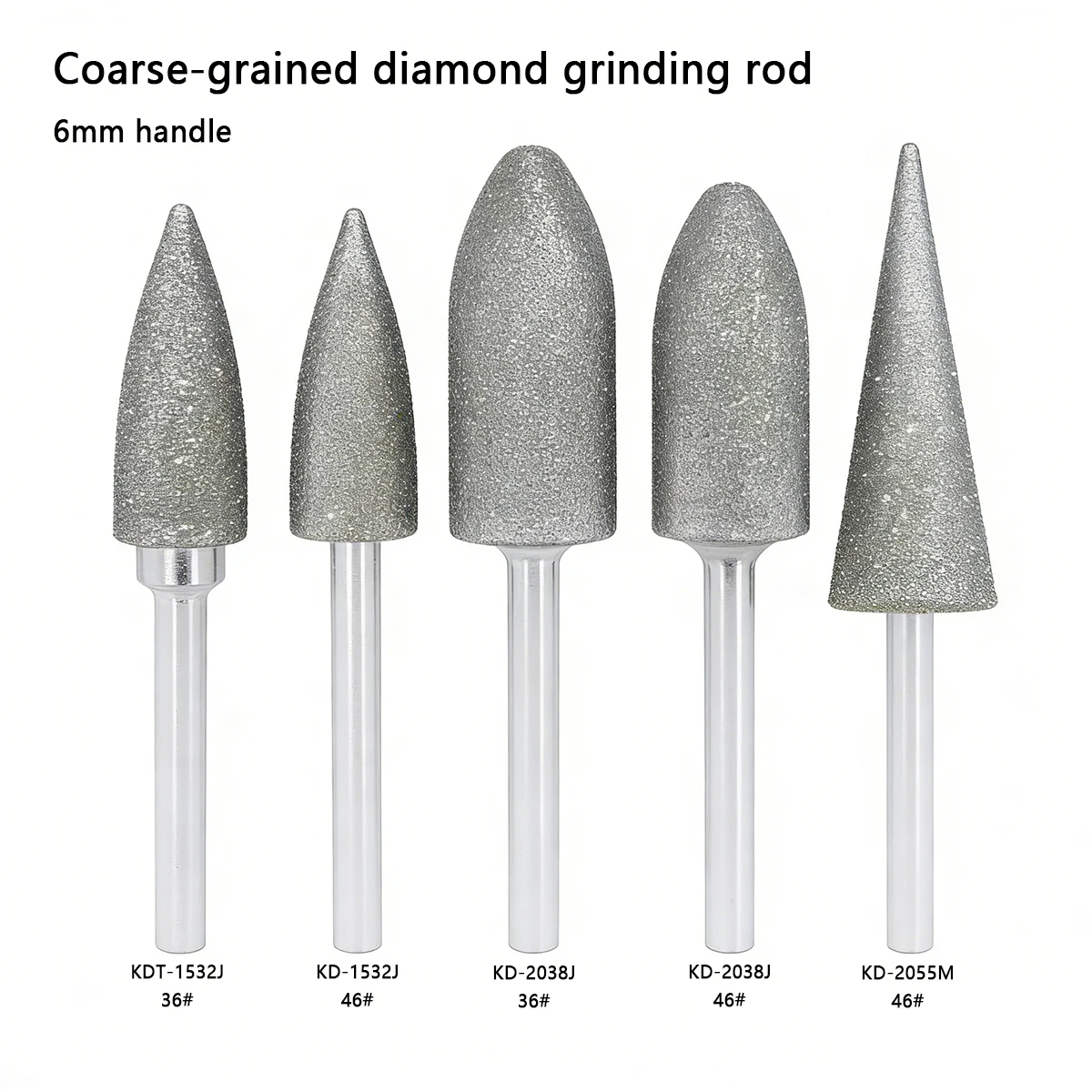 High - Wear Resistant 6mm Shank Coarse - Grit 36# 46# Diamond Grinding Heads with Strong Cutting Ability
High - Wear Resistant 6mm Shank Coarse - Grit 36# 46# Diamond Grinding Heads with Strong Cutting Ability