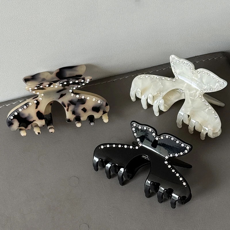Sweet Girls Gift Rhinestone Butterfly Hair Claw Acetate Leopard Fairy Hairpins Large Crab Hair Clips Hair Accessories for Women
Sweet Girls Gift Rhinestone Butterfly Hair Claw Acetate Leopard Fairy Hairpins Large Crab Hair Clips Hair Accessories for Women
