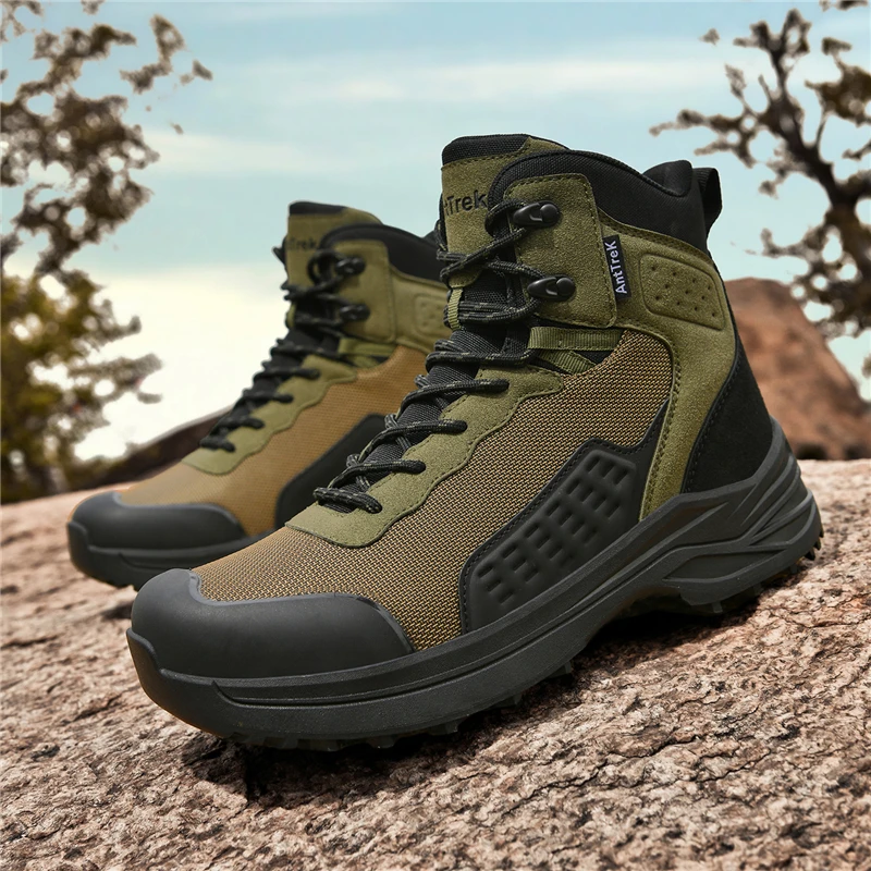 Men Green High Top Trekking Boots Anti Collision Toe Breathable Mesh Non Slip Lug Sole Outdoor Mountain Hiking Casual Boots
Men Green High Top Trekking Boots Anti Collision Toe Breathable Mesh Non Slip Lug Sole Outdoor Mountain Hiking Casual Boots