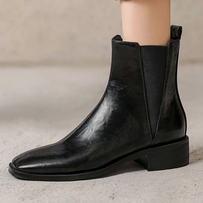 Elegant Women's Ankle Boots Autumn Winter Shoes Western Short Boot Black Brown Square toe Block Low Heels Footwear Water-proof
Elegant Women's Ankle Boots Autumn Winter Shoes Western Short Boot Black Brown Square toe Block Low Heels Footwear Water-proof