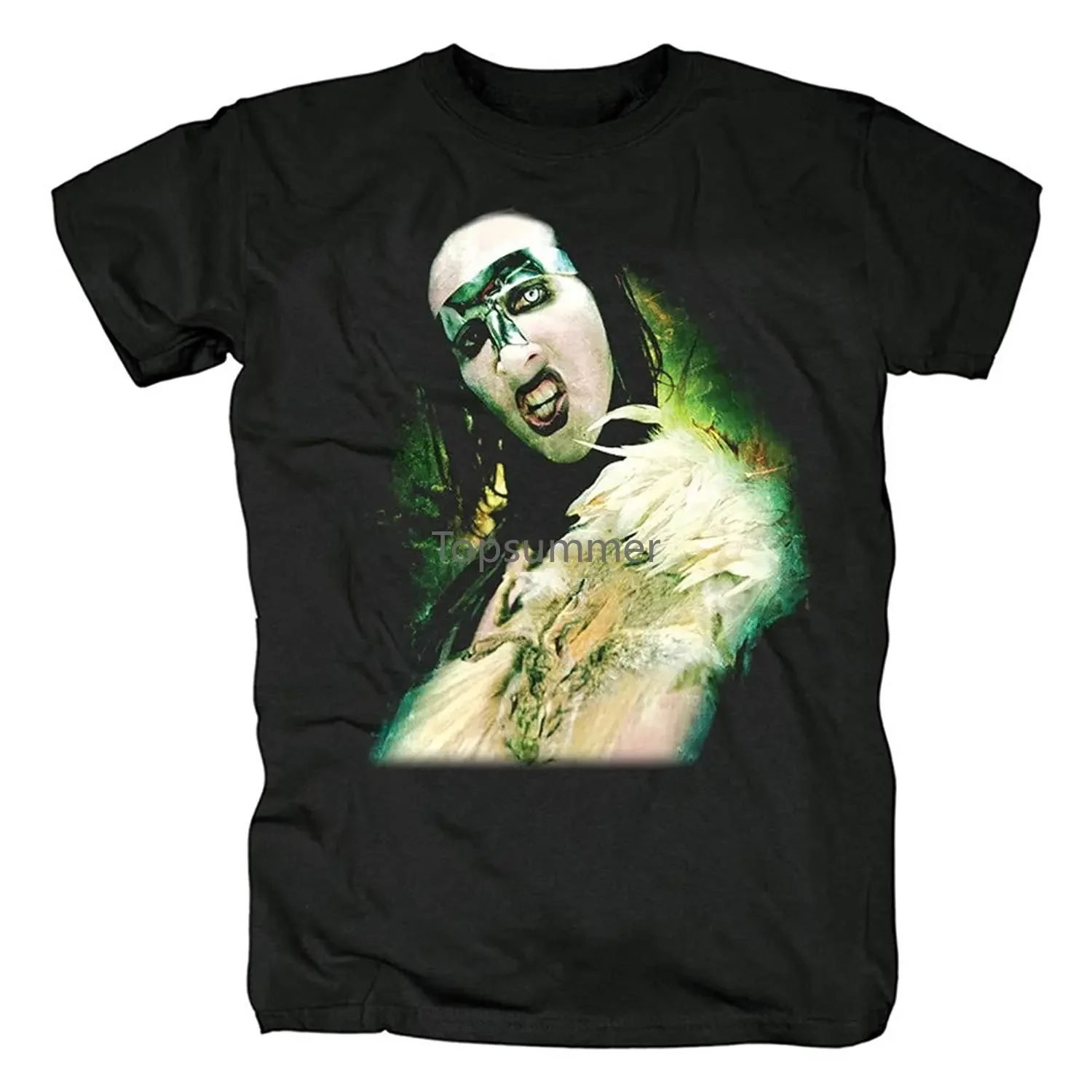 Мужская футболка с коротким рукавом Marilyn Manson Rock, женская футболка футболки в стиле хип-хоп (1)
Мужская футболка с коротким рукавом Marilyn Manson Rock, женская футболка футболки в стиле хип-хоп (1)
