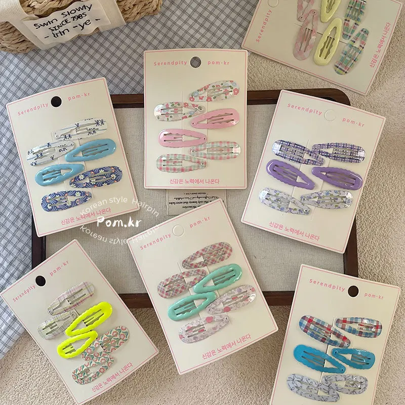 3 Pairs Kids BB Clips Simple Colorful Waterdrop Plaid Pattern Forehead Bangs Broken Hair Barrettes Cute Daily Hair Accessories
3 Pairs Kids BB Clips Simple Colorful Waterdrop Plaid Pattern Forehead Bangs Broken Hair Barrettes Cute Daily Hair Accessories