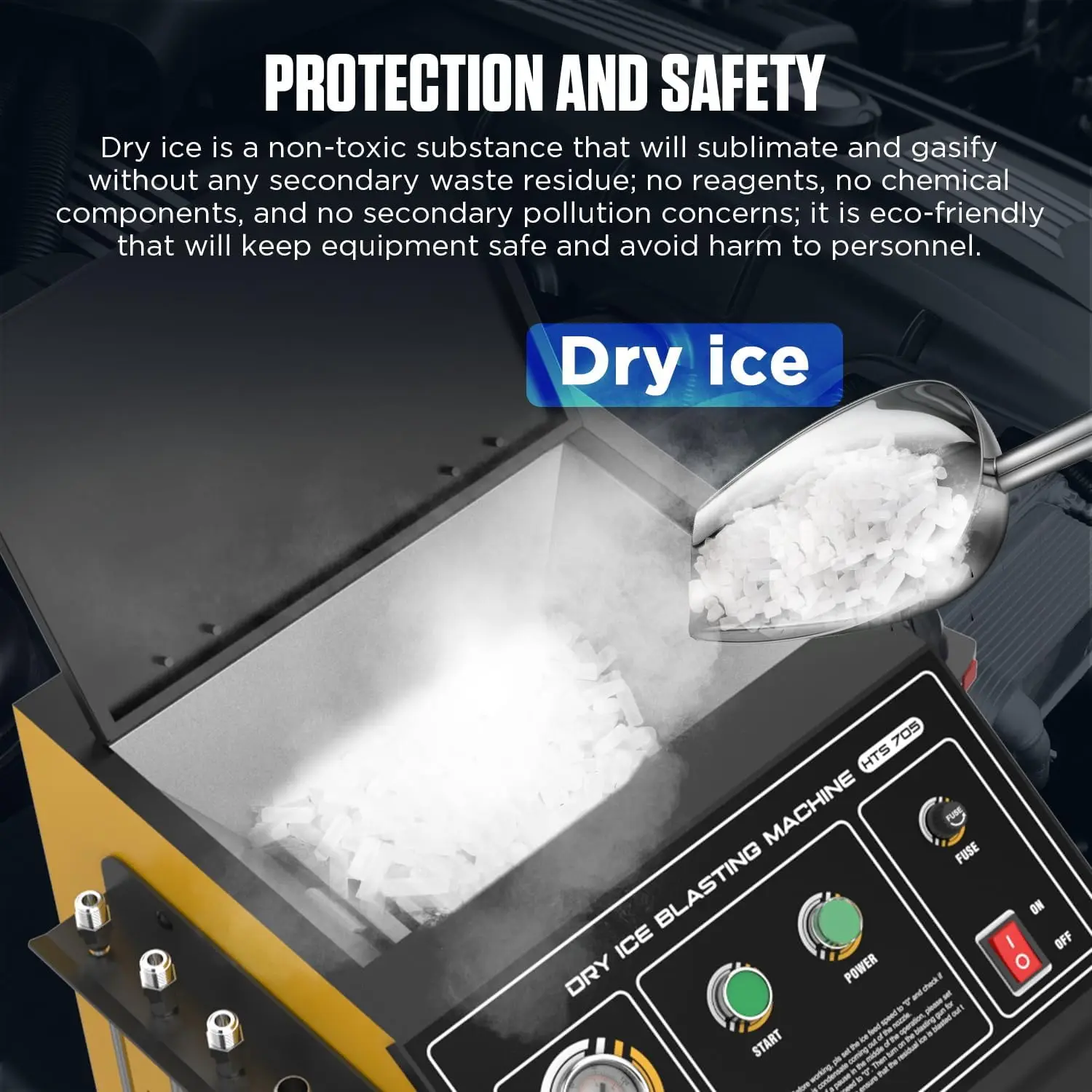 HTS705 Intelligent Dry Ice Blasting Machine Industrial Cleaning Equipment for Stubborn Dirt Removal
HTS705 Intelligent Dry Ice Blasting Machine Industrial Cleaning Equipment for Stubborn Dirt Removal