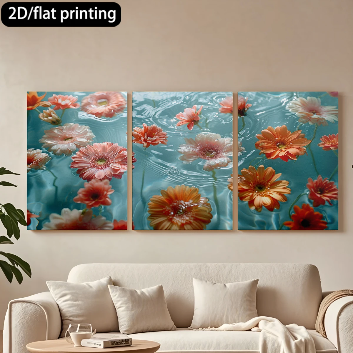 3pc wooden frame canvas decorative paintingBeautiful gerbera daisies floating, water.Corridor bedroom decoration
3pc wooden frame canvas decorative paintingBeautiful gerbera daisies floating, water.Corridor bedroom decoration