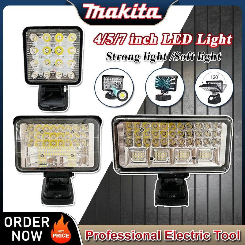 Makita 4/5/7Inch Led Light Portable Spotlights Cordless Outdoor Work Fishing Handheld Emergency Tool Light Fit 18V Battery
Makita 4/5/7Inch Led Light Portable Spotlights Cordless Outdoor Work Fishing Handheld Emergency Tool Light Fit 18V Battery
