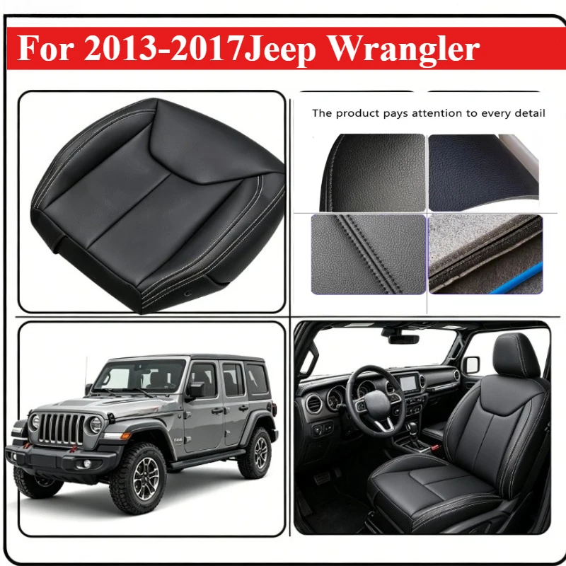 Heavy PU Leather Front Driver Bottom Seat Cushion Cover For 2013-2017Jeep Wrangler JK Offroad Interior Replacement Protector Pad
Heavy PU Leather Front Driver Bottom Seat Cushion Cover For 2013-2017Jeep Wrangler JK Offroad Interior Replacement Protector Pad