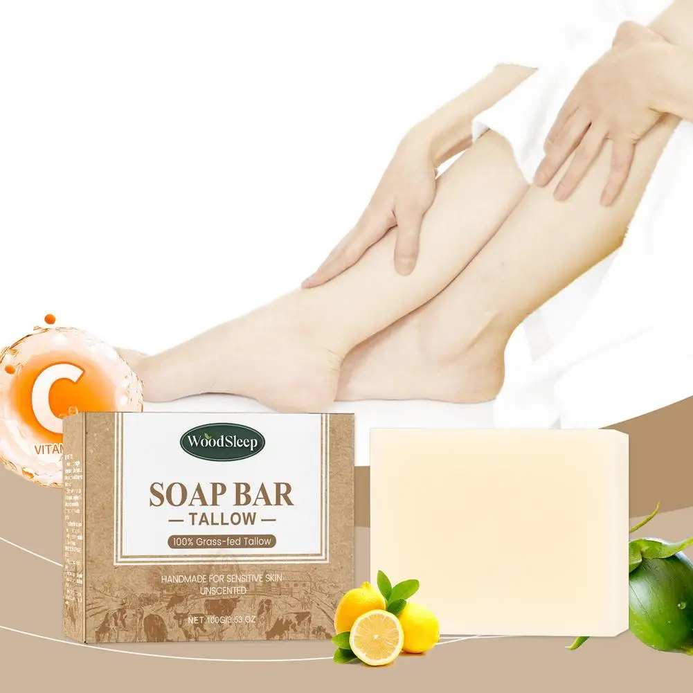 100g Handmade Beef Tallow Soap Bar Face & Body Wash Skin Moisturizer Smooth Natural Grass Fed Tallow Soap for Sensitive Ski H1T6
100g Handmade Beef Tallow Soap Bar Face & Body Wash Skin Moisturizer Smooth Natural Grass Fed Tallow Soap for Sensitive Ski H1T6