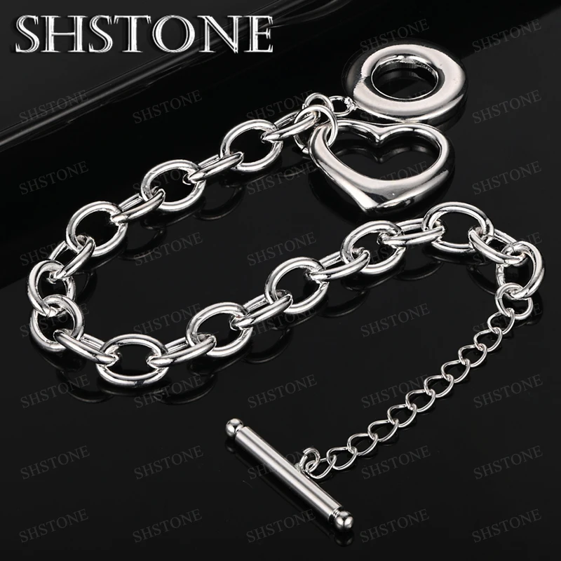 Fine 925 Sterling Silver Heart Bracelet For Women Men Romantic Engagement Wedding Birthday Party Jewelry Gift Accessories
Fine 925 Sterling Silver Heart Bracelet For Women Men Romantic Engagement Wedding Birthday Party Jewelry Gift Accessories