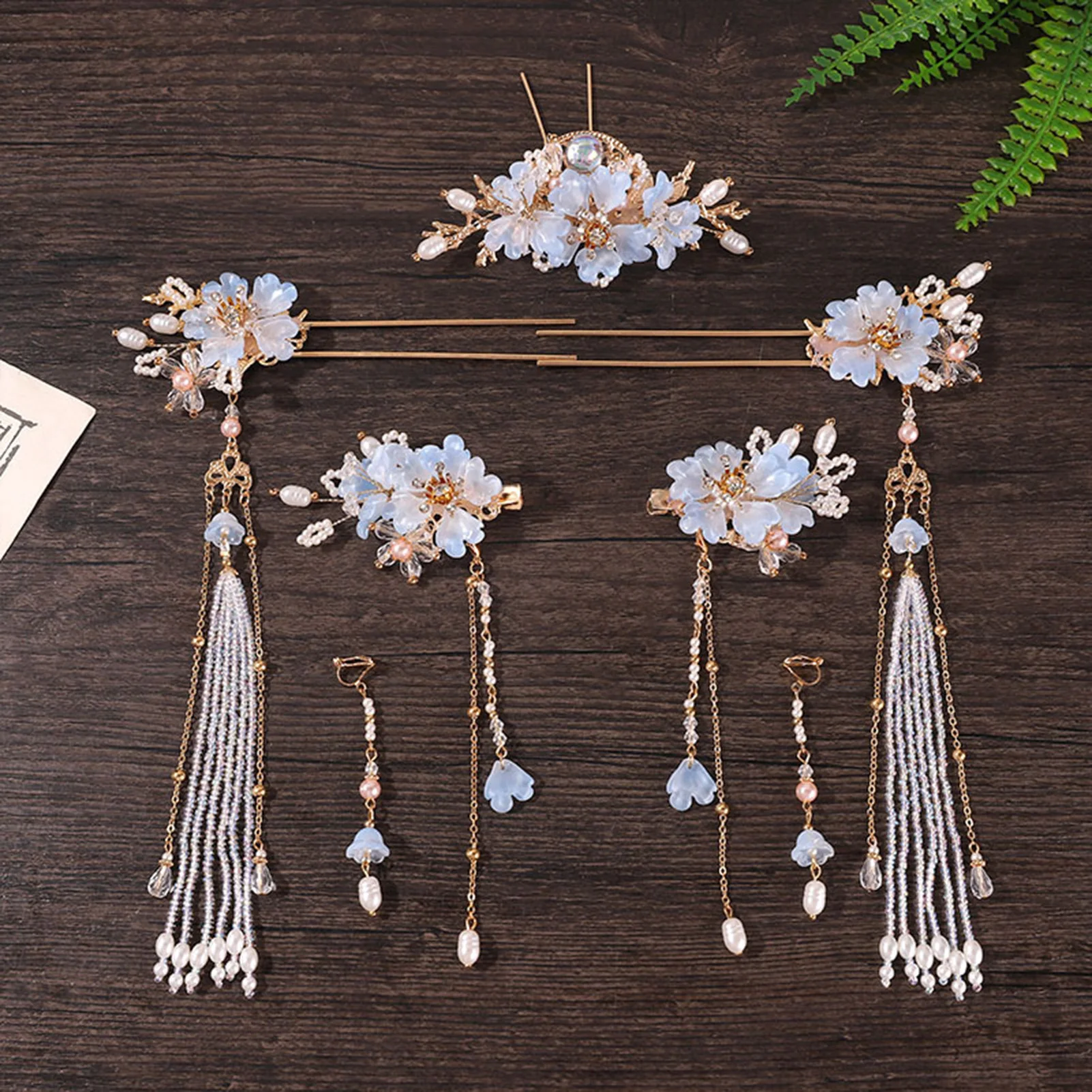 Women Hair Crown Hairpin Earrings Set with Long Tassel Pearl Bead Chain Head Decor for Friends Girlfriend Wife Gift
Women Hair Crown Hairpin Earrings Set with Long Tassel Pearl Bead Chain Head Decor for Friends Girlfriend Wife Gift