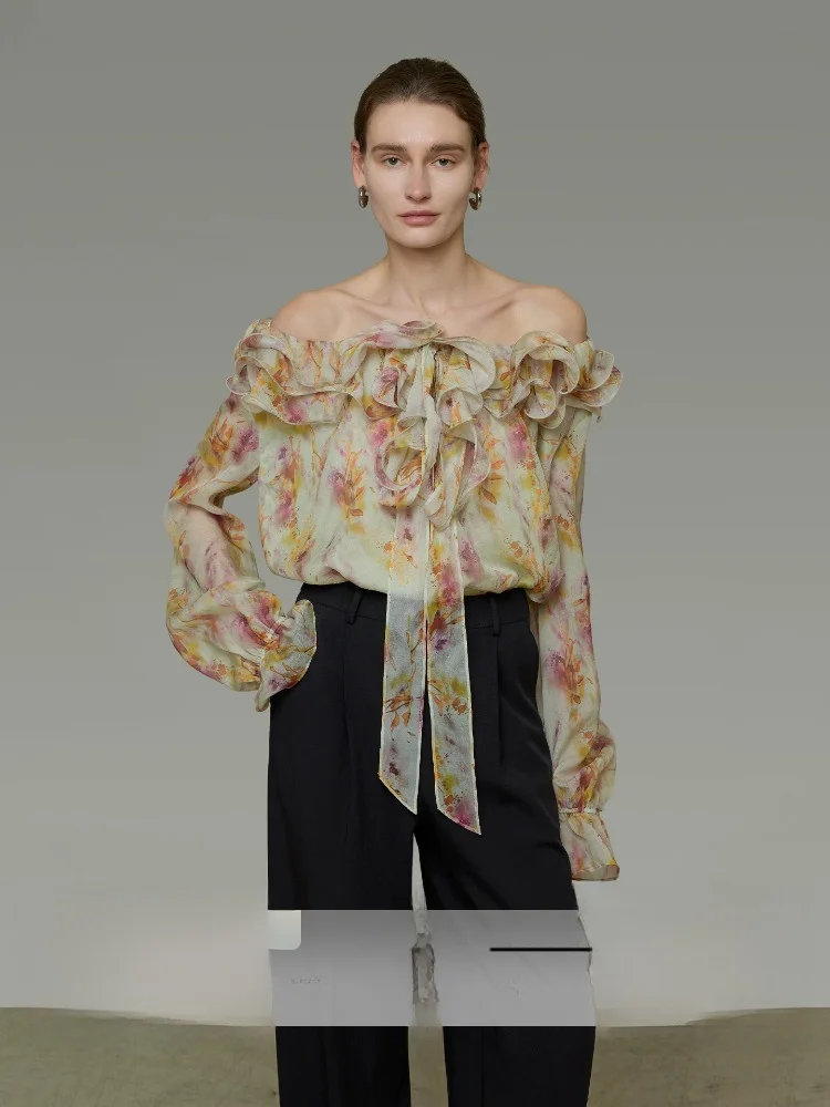 Floral Print Shirt Women's Long Sleeve Gathered Shoulder One-Shoulder Loose Top Elegant Design Commute Style Viscose Polyeste...
Floral Print Shirt Women's Long Sleeve Gathered Shoulder One-Shoulder Loose Top Elegant Design Commute Style Viscose Polyeste...