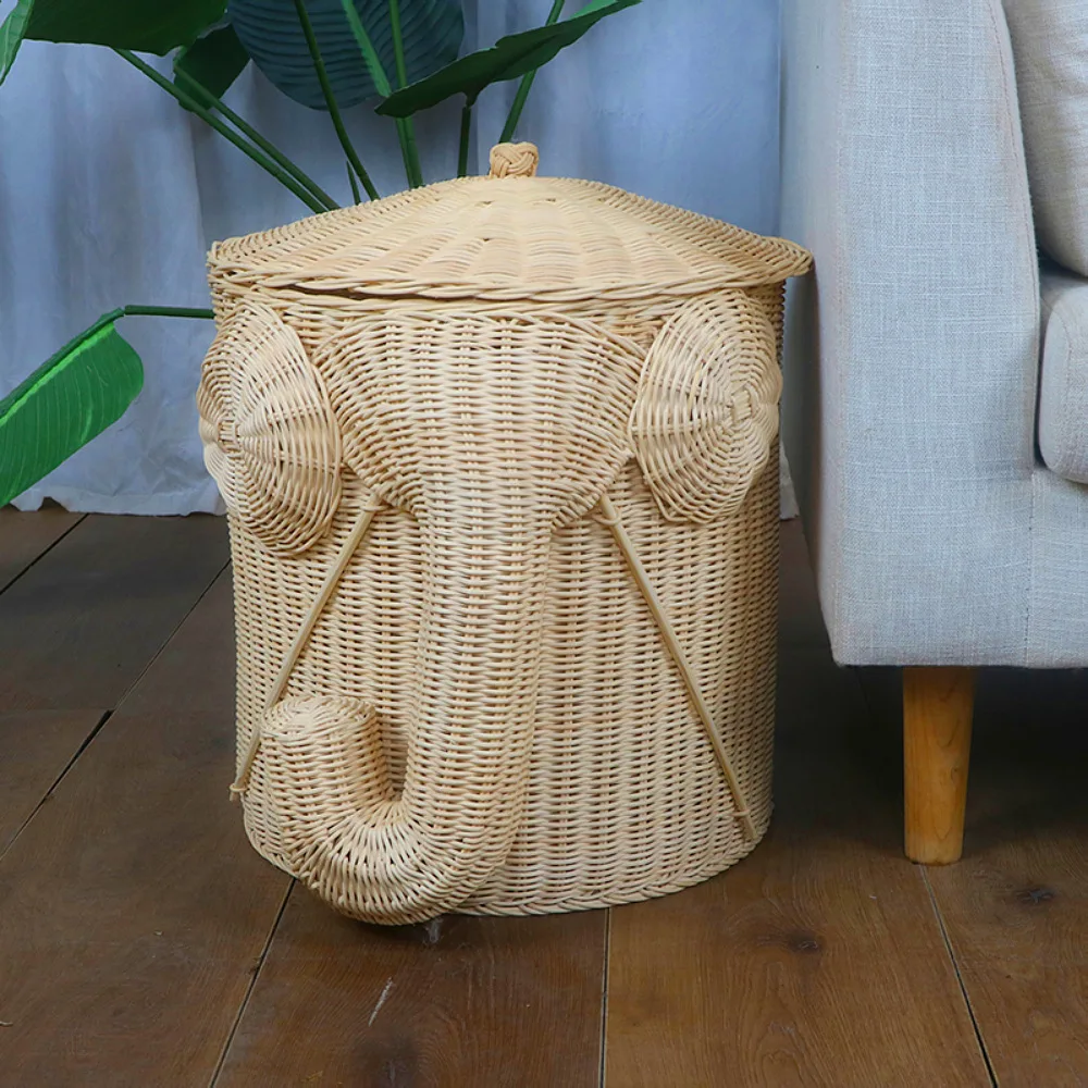 Handmade rattan elephant shape sundry basket bathroom dirty clothesbasket toy storagebasket hotel homestay towelbasket dirt
Handmade rattan elephant shape sundry basket bathroom dirty clothesbasket toy storagebasket hotel homestay towelbasket dirt