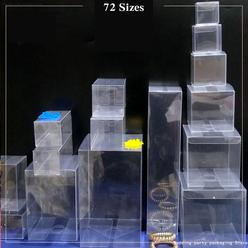 50pcs 72 Sizes Transparent Packaging PVC Box, PET Plastic Box for Kids Toys/Doll/Candy/Tea/Mobile Phone Case, Wedding Gift Boxes
50pcs 72 Sizes Transparent Packaging PVC Box, PET Plastic Box for Kids Toys/Doll/Candy/Tea/Mobile Phone Case, Wedding Gift Boxes