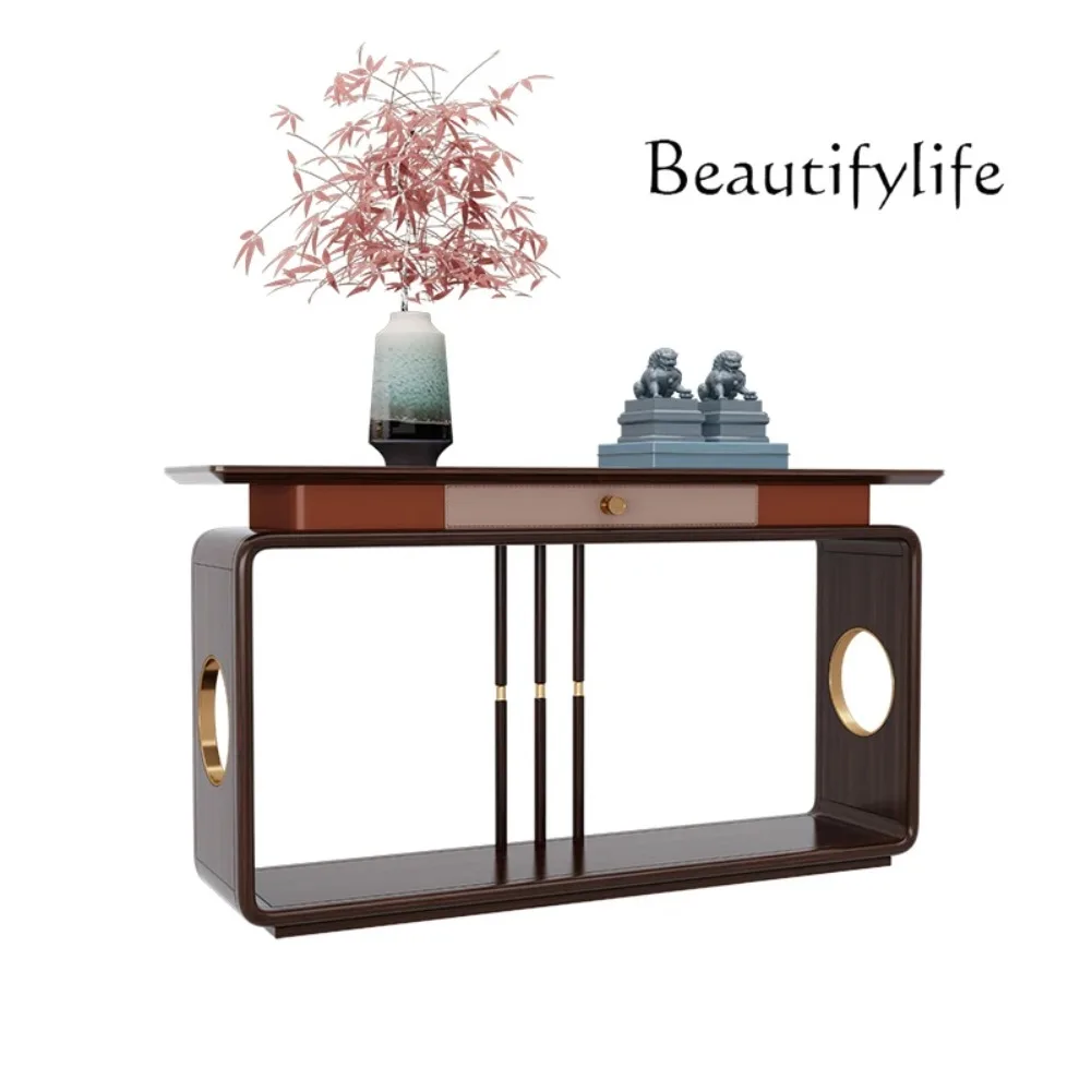 New Chinese-style entrance platform Entrance hall entrance cabinet Entry ebony wood end view platform Light luxury middle hall
New Chinese-style entrance platform Entrance hall entrance cabinet Entry ebony wood end view platform Light luxury middle hall