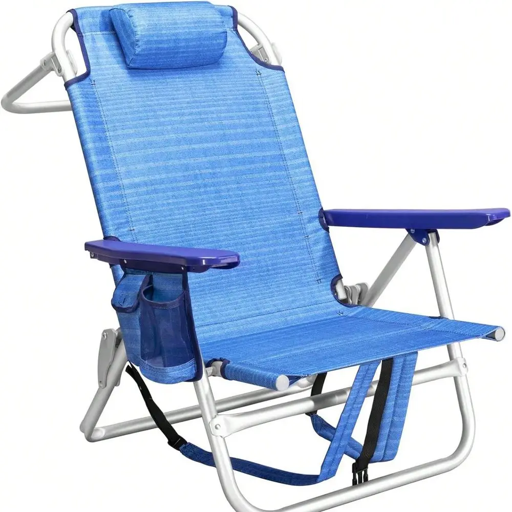 Backpack Beach Chairs For Adults, 1 2 Pack Folding Heavy Duty Camping Chair With Large Pockets And Cup Holder, Adjustable High
Backpack Beach Chairs For Adults, 1 2 Pack Folding Heavy Duty Camping Chair With Large Pockets And Cup Holder, Adjustable High