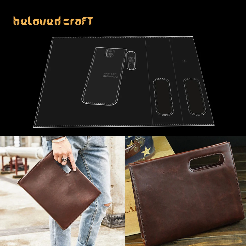 BelovedCraft Leather Bag Pattern Making with Kraft Paper and Acrylic Templates Men's Clutch Bag or Document Bag
BelovedCraft Leather Bag Pattern Making with Kraft Paper and Acrylic Templates Men's Clutch Bag or Document Bag