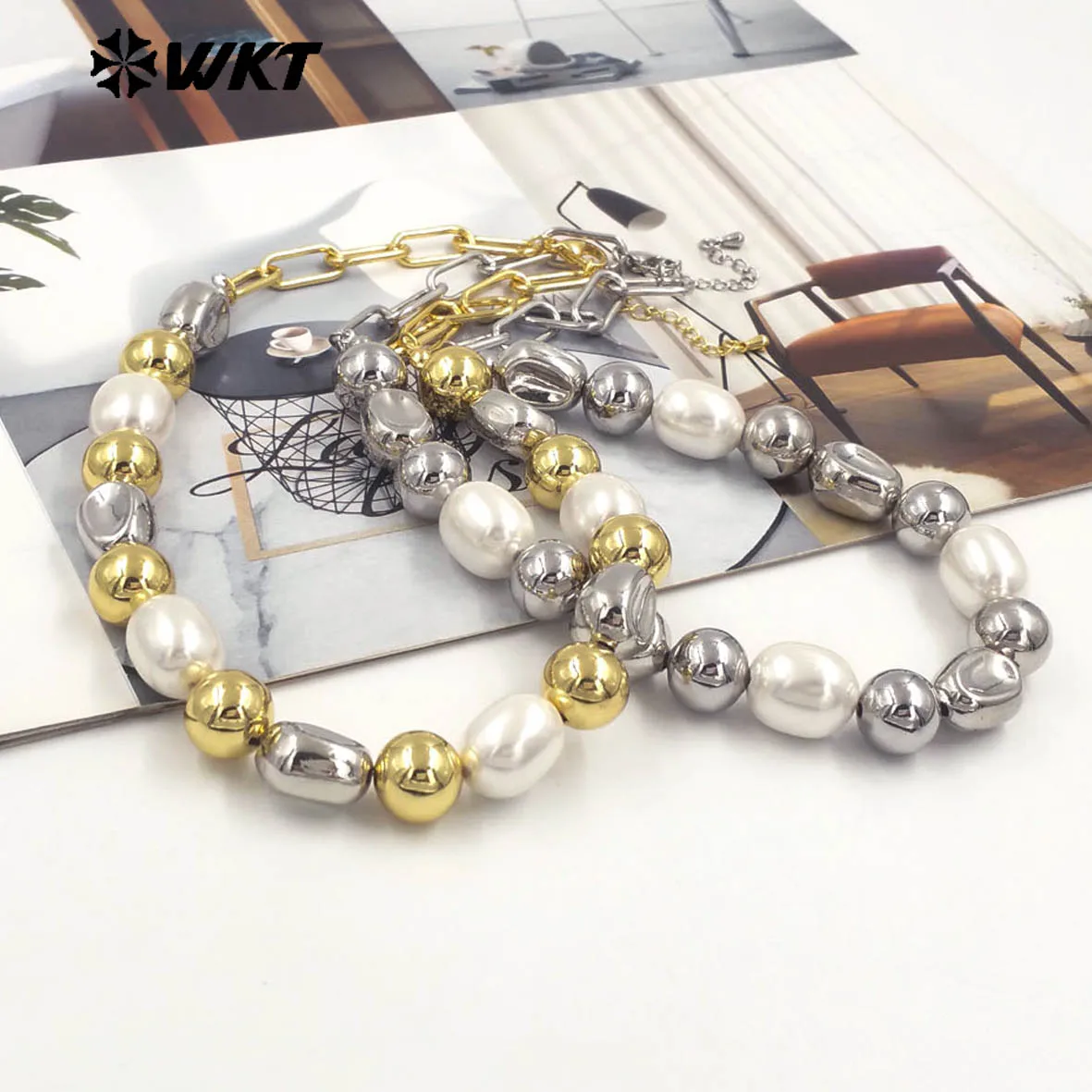 WT-JN305 WKT Оптовая продажа высококачественных ожерелий из перламутра с 18-каратным золотым покрытием для женщин в качестве подарков на годовщину
WT-JN305 WKT Оптовая продажа высококачественных ожерелий из перламутра с 18-каратным золотым покрытием для женщин в качестве подарков на годовщину