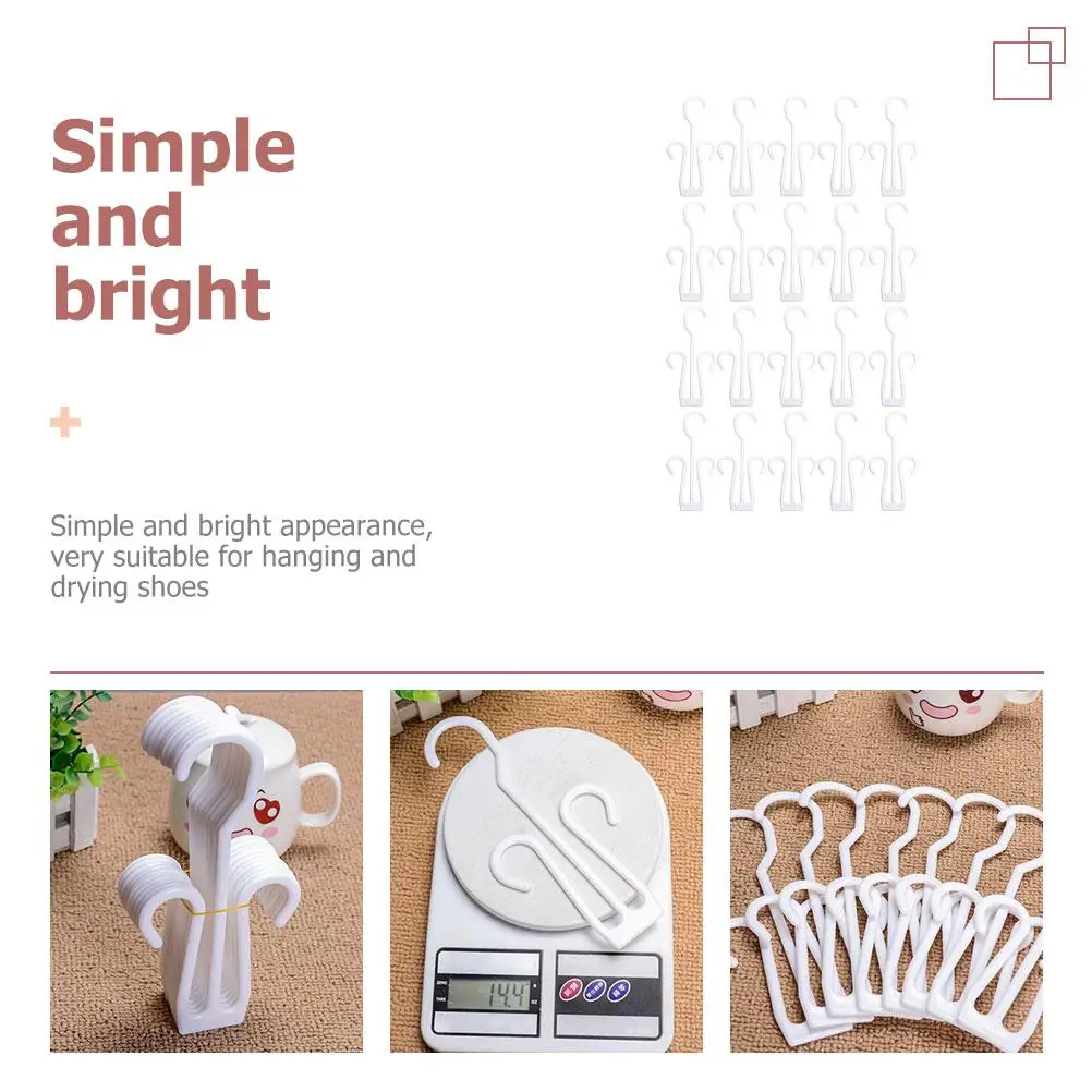 20Pcs Shoes StorageHooks WhitePlastic ShoeHanger TravelFriendly ShoeDisplayHooks DryingRacks HouseholdHangers
20Pcs Shoes StorageHooks WhitePlastic ShoeHanger TravelFriendly ShoeDisplayHooks DryingRacks HouseholdHangers