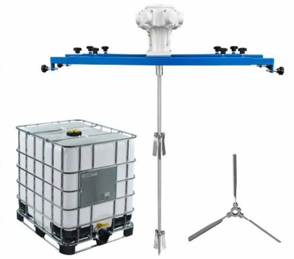 IBC Tote Mixer 1000L air agitator Pneumatic barrel stirrer Mix Tool tank barrel mixing for paint ink coat resin chemical
IBC Tote Mixer 1000L air agitator Pneumatic barrel stirrer Mix Tool tank barrel mixing for paint ink coat resin chemical